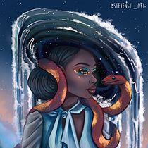Mi Proyecto del curso: Retratos digitales de fantasía con Photoshop. Traditional illustration, Drawing, Digital Illustration, Portrait Drawing, Digital Drawing, and Digital Painting project by Steven Gil - 03.10.2022