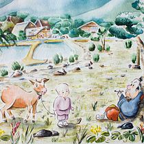 Mój projekt z kursu: Bajkowe światy ilustrowane tuszem i akwarelą. Un proyecto de Ilustración tradicional, Diseño de personajes, Dibujo, Pintura a la acuarela, Ilustración con tinta y Manga de Joanna Zakrzewska - 09.03.2022