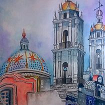 Mi Proyecto del curso: Paisajes urbanos en acuarela. Un projet de Beaux Arts, Aquarelle et Illustration architecturale de Giuseppe De Leon - 09.03.2022