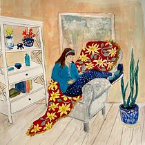 Portrait: Drawing at home. Traditional illustration, Sketching, Creativit, Drawing, Sketchbook, Gouache Painting, and Watercolor Painting project by amnflorida - 03.09.2022
