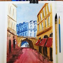Meu projeto do curso: Representação arquitetônica com aquarela. Un projet de Illustration traditionnelle, Esquisse , Dessin, Aquarelle, Illustration architecturale , et Carnet de croquis de debora_fantini - 27.02.2022