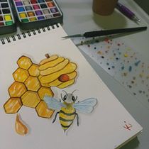 Mon projet du cours : Techniques modernes d’aquarelle. Un progetto di Illustrazione tradizionale, Belle arti, Pittura e Pittura ad acquerello di kris_iribarren - 10.03.2022