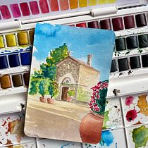 Il mio progetto del corso: Diario di viaggio ad acquerello. Traditional illustration, Watercolor Painting, Architectural Illustration, and Sketchbook project by Elena Sala - 03.10.2022
