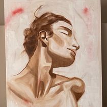 Mon projet du cours : Portrait expérimental à l'huile, à l'acrylique et à la peinture aérosol. Fine Arts, Painting, Acr, lic Painting, and Oil Painting project by Lamia Mesbahi - 03.10.2022