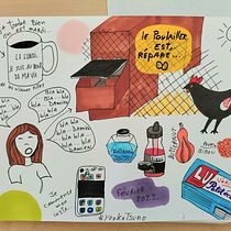 Journal illustré - Instagram #yookotsuno. Fine Arts, Sketching, Creativit, Drawing, and Sketchbook project by Alexa Cance Courdesses - 03.12.2022