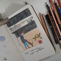 Mon projet du cours : Carnet de croquis pour explorer votre style de dessin. Traditional illustration, Sketching, Creativit, Drawing, Watercolor Painting, Sketchbook, and Gouache Painting project by needienapenelope - 03.12.2022