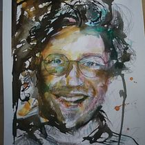 My project for course: Experimental Portraiture with Ink, Tea and Alcohol. Artes plásticas, Pintura, Desenho e Ilustração com tinta projeto de Alena Nahlovska - 12.03.2022