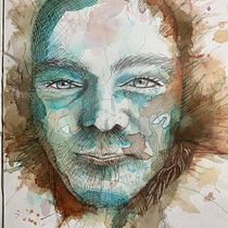 My project for course: Experimental Portraiture with Ink, Tea and Alcohol. Artes plásticas, Pintura, Desenho e Ilustração com tinta projeto de Clare McFarlane - 12.03.2022