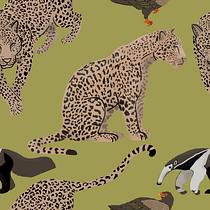 Meu projeto do curso: Design de estampa para superfície têxtil com Photoshop. Un projet de Illustration traditionnelle, Création de costumes, Création de motifs, St, lisme et Illustration numérique de Mariana Frasson - 13.03.2022
