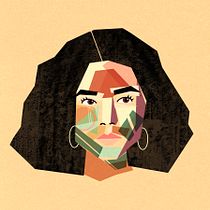 My project for course: Geometric Portraits with Procreate. Traditional illustration project by evaaal - 03.13.2022