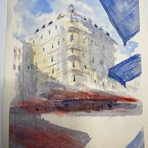 My project for course: Architectural Sketching with Watercolor and Ink. Sketching, Drawing, Watercolor Painting, Architectural Illustration, Sketchbook & Ink Illustration project by seanspivey - 03.12.2022