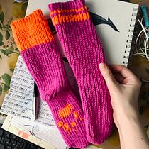 My project for course: Design and Stitching of Crochet Socks. Fashion Design, Fiber Arts, DIY, Crochet, and Textile Design project by Galina Romanova - 03.13.2022