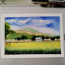 My project for course: Watercolor Travel Journal. Traditional illustration, Watercolor Painting, Architectural Illustration, and Sketchbook project by Sopheachmongkul Meas - 03.10.2022