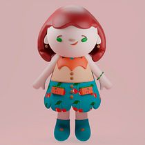 My project for course: Kawaii Character Creation in 3D with Blender . Een project van Traditionele illustratie, Ontwerp van personages, Digitale illustratie,  3D-modellering y Manga van Anna Anatskaya - 13.03.2022
