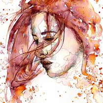My project for course: Experimental Portraiture with Ink, Tea and Alcohol. Artes plásticas, Pintura, Desenho e Ilustração com tinta projeto de Bonita Hendriks - 13.03.2022