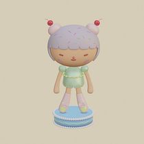 Meu projeto do curso: Criação de personagens Kawaii em 3D com Blender. Een project van Traditionele illustratie, Ontwerp van personages, Digitale illustratie,  3D-modellering y Manga van Tobias Ramos - 20.02.2022