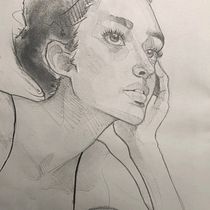 My project for course: Portrait Sketchbooking: Explore the Human Face. Un proyecto de Bocetado, Dibujo, Dibujo de Retrato, Dibujo artístico y Sketchbook de veronese_giovanna - 14.03.2022