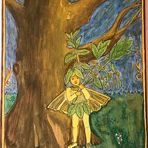 Elfe des bois. Traditional illustration, Painting, Creativit, Pencil Drawing, Drawing, and Watercolor Painting project by margotplancade - 03.14.2022
