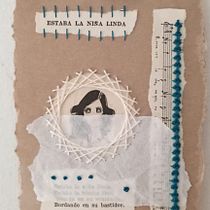 Mi Proyecto del curso: Técnicas de bordado experimental sobre papel.- "Estaba la niña linda". Un progetto di Belle arti, Collage, Ricamo e Textile Design di Cecilia De Tanti - 13.03.2022