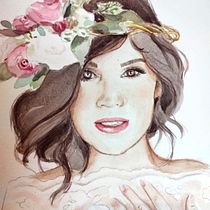 Meu projeto do curso: Criação de retrato estilizado em aquarela Ein Projekt aus dem Bereich Traditionelle Illustration, Malerei, Aquarellmalerei und Porträtzeichnung von Rafaela Rosário - 13.03.2022
