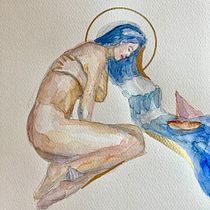 My project for course: Expressive Watercolor Portraits. Traditional illustration, Fine Arts, Painting, Watercolor Painting, and Portrait Drawing project by Shirley Candido - 03.14.2022