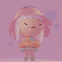 My project for course: Kawaii Character Creation in 3D with Blender . Een project van Traditionele illustratie, Ontwerp van personages, Digitale illustratie,  3D-modellering y Manga van LJ - 11.03.2022