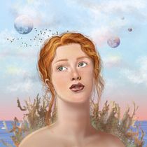 My project for course: Digital Fantasy Portraits with Photoshop - The Birth of Venus. Traditional illustration, Drawing, Digital Illustration, Portrait Drawing, Digital Drawing, and Digital Painting project by etheldred4_ellen - 03.14.2022