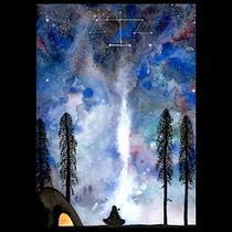 Mon projet du cours : Techniques modernes d’aquarelle / Galaxies. Un progetto di Illustrazione tradizionale, Belle arti, Pittura e Pittura ad acquerello di Claire-Marie Algros - 15.03.2022