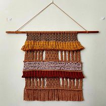 Mi Proyecto del curso: Introducción al macramé: creación de un tapiz decorativo Ein Projekt aus dem Bereich Erweiterungsentwicklung, H, werk, Innendesign, Dekoration von Innenräumen, Weben, Makramee und Textildesign von Hannia Mejía Soto - 15.03.2022