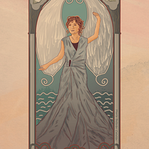 Mi Proyecto del curso: Retrato ilustrado con estilo art nouveau. Ilustração tradicional, Artes plásticas, Ilustração digital, Desenho de retrato, Desenho artístico, Desenho digital, e Pintura digital projeto de Maria Beltran Catalan - 16.03.2022