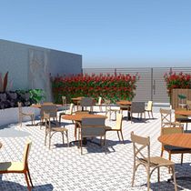Restaurante Birosca. Projekt z dziedziny Architektura wnętrz, Projektowanie wnętrz, Dekoracja wnętrz, Projektowanie powierzchni h, low, ch i Projektowanie przestrzeni użytkownika Carolina Barreto - 13.03.2022