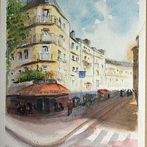 My project for course: Architectural Sketching with Watercolor and Ink. Sketching, Drawing, Watercolor Painting, Architectural Illustration, Sketchbook & Ink Illustration project by Ruth Payne - 03.15.2022
