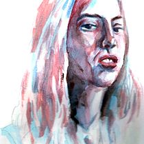 Mon projet du cours : Portrait artistique à l’aquarelle. Fine Arts, Painting, Watercolor Painting, and Portrait Drawing project by Adriano Celentano - 03.16.2022