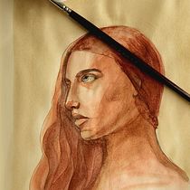My project for course: Artistic Portrait with Watercolors. Fine Arts, Painting, Watercolor Painting, and Portrait Drawing project by Darren Hatt - 03.16.2022