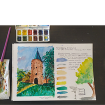 Meu projeto do curso: Caderno de viagem em aquarela. Traditional illustration, Watercolor Painting, Architectural Illustration, and Sketchbook project by Marina - 01.20.2022