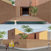 Mi Proyecto del curso: Representación gráfica de proyectos arquitectónicos.. Un projet de Architecture, Design graphique, Architecture d'intérieur, Design d'intérieur, Pa, sagisme, Collage, Architecture numérique et Illustration architecturale de danipuentee - 16.03.2022
