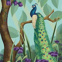 Peacock final project . Un projet de Illustration traditionnelle, Illustration numérique et Illustration naturaliste de Nella Fauve - 17.03.2022