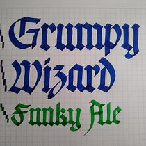 Grumpy Wizard, Funky Ale. T, pograph, and Calligraph project by Gustavo Jaramillo - 03.17.2022