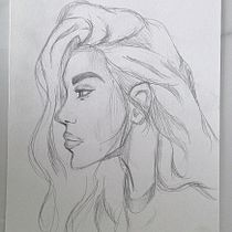 My project for course: Portrait Sketchbooking: Explore the Human Face. Un proyecto de Bocetado, Dibujo, Dibujo de Retrato, Dibujo artístico y Sketchbook de aqvnna_exe - 18.03.2022