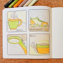 Mein Kursprojekt: Illustriertes Tagebuch: Tägliche bewusste Übung. Fine Arts, Sketching, Creativit, Drawing, and Sketchbook project by victoriawall - 03.18.2022