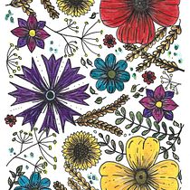 Mój projekt z kursu: Kwieciste akwarelowe nadruki w żywych kolorach. Traditional illustration, Pattern Design, Watercolor Painting, and Botanical Illustration project by magda_op - 03.18.2022