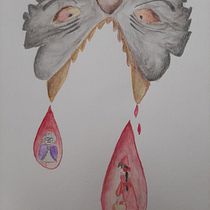 Cappuccetto Rosso Revisited. Traditional illustration, Fine Arts, Painting, Pencil Drawing, Drawing, Watercolor Painting, Children's Illustration, and Narrative project by vale.iuvara - 03.18.2022