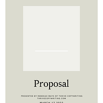 My project for course: Writing a Winning Proposal: Land Your Dream Clients. Un proyecto de Business, SEO, Publicidad y Redacción de contenidos		 de Rebekah Mays - 18.03.2022