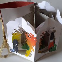 Le Briquet partie 1. Een project van Traditionele illustratie, Redactioneel ontwerp, Papercraft, Stor, telling,  Boekbinding, Kinderillustratie, DIY y Verhaallijn van Lucie Thiam Bouleau - 19.03.2022