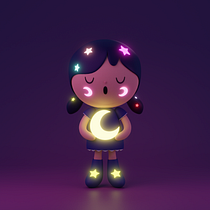 Meu projeto do curso: Criação de personagens Kawaii em 3D com Blender. Een project van Traditionele illustratie, Ontwerp van personages, Digitale illustratie,  3D-modellering y Manga van Gabriel Batista - 20.03.2022