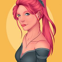 My project for course: Female Character Portraits in Procreate. Projekt z dziedziny Trad, c, jna ilustracja, Ilustracja c, frowa, R, sunek c i frow użytkownika sofiasmartins92 - 19.03.2022