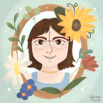 Meu projeto do curso: Retrato ilustrado com elementos botânicos. Un progetto di Illustrazione tradizionale, Illustrazione digitale, Illustrazione botanica e Disegno digitale di Karenn Tiozzo - 20.03.2022