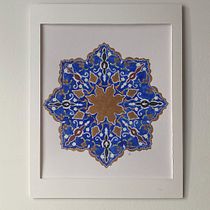 My project for course: Introduction to Islamic Art: Create Biomorphic Patterns. Painting, Pattern Design, Drawing, Watercolor Painting & Ink Illustration project by lamyaa Alkiyumi - 03.21.2022
