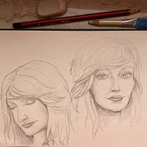 Il mio progetto del corso: Ritratto su blocco da disegno: esplora il volto umano. Un proyecto de Bocetado, Dibujo, Dibujo de Retrato, Dibujo artístico y Sketchbook de Annalisa Larosa - 21.03.2022
