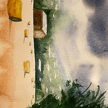 Mon projet du cours : Paysages à l'aquarelle : techniques et outils expérimentaux. Projekt z dziedziny  Sztuki piękne,  Malarstwo i Malowanie akwarelą użytkownika amgrandjean - 21.03.2022
